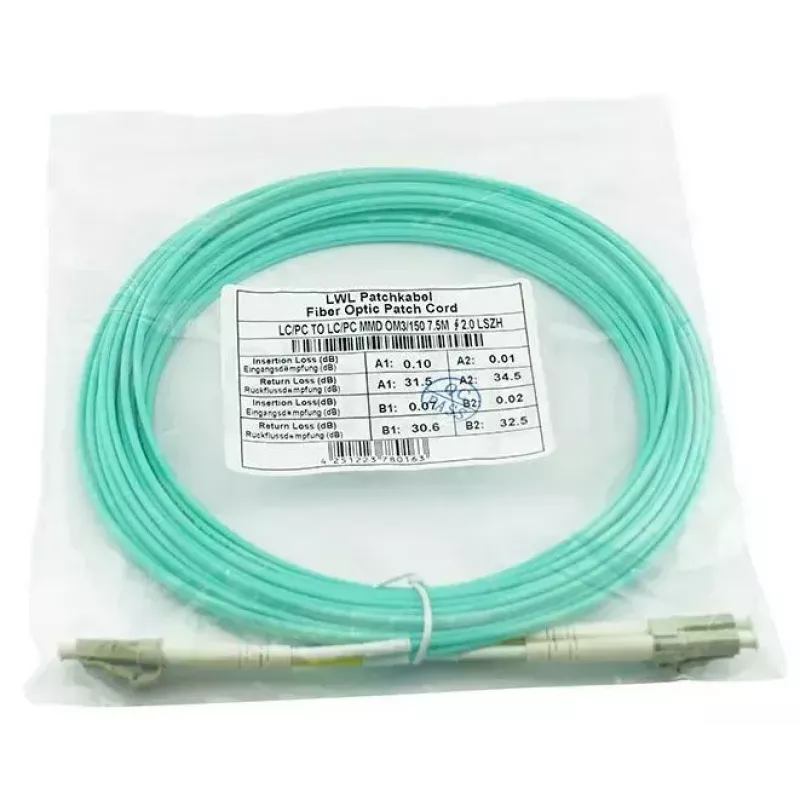 BlueOptics 050502K512000005M-BO Duplex LWL-Patchkabel (Corning-kompatibel), LC-UPC/LC-UPC, Multimode OM3 50/125 µm, 5 m