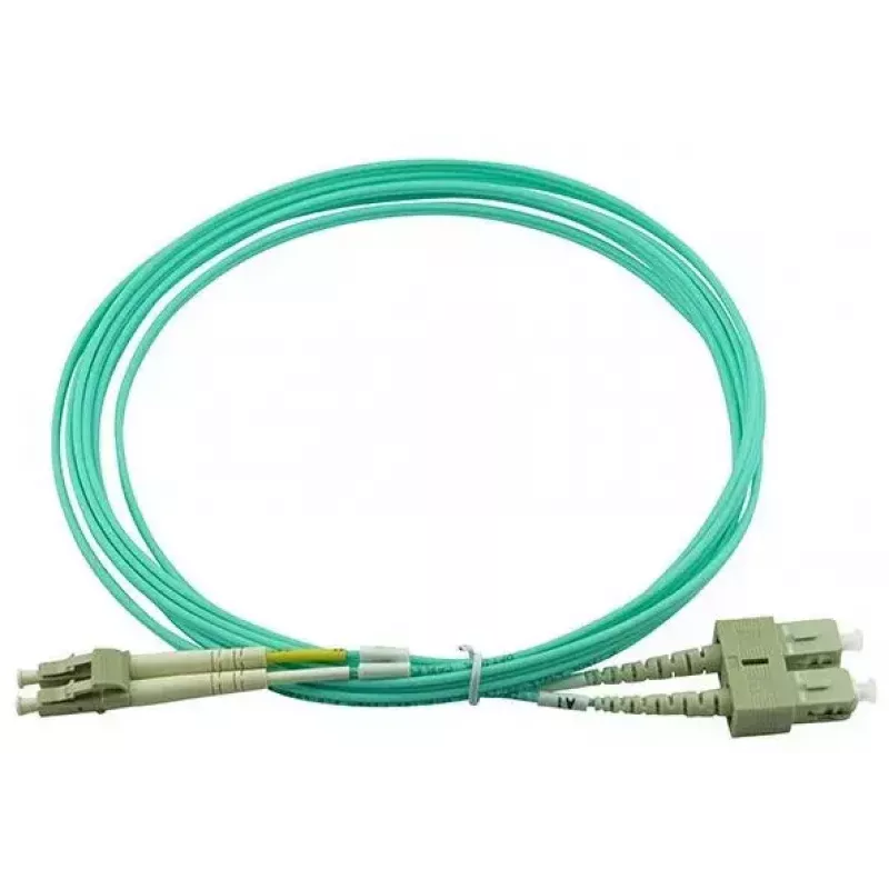 BlueOptics 055702T512000005M-BO Duplex-LWL-Patchkabel (Corning-kompatibel), LC-UPC/SC-UPC, Multimode OM3 50/125 µm, 5 m