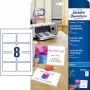 Avery Zweckform Quick&Clean C32028-10 Glänzende Fotovisitenkarten, Weiß, 220 g/m2, 10 Blatt