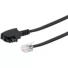 Kabel Schwaiger 6,0 m RJ-12 - TAE-F 6 m Schwarz