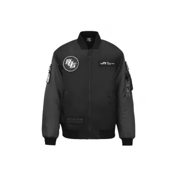 Bomberjacke ASUS ROG Cosmic Bomber Herren Regular Fit Langarm Schwarz Grau