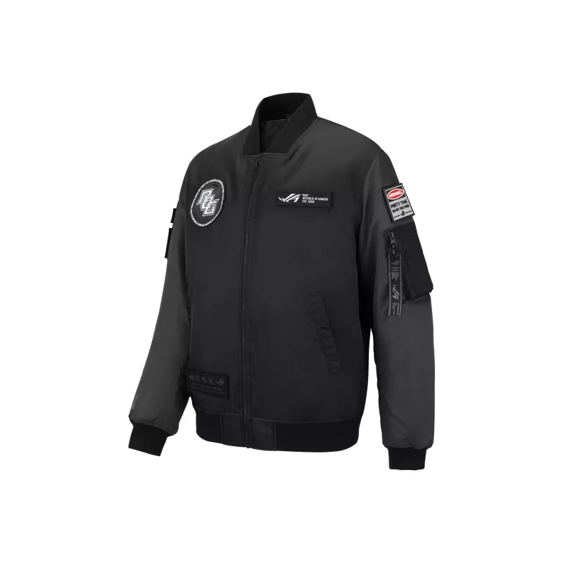 Bomberjacke ASUS ROG Cosmic Bomber Herren Regular Fit Langarm Schwarz Grau