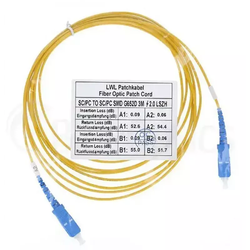 Glasfaserkabel BlueOptics SFP2222BU20MK SC G.657.A1 20 m Blau