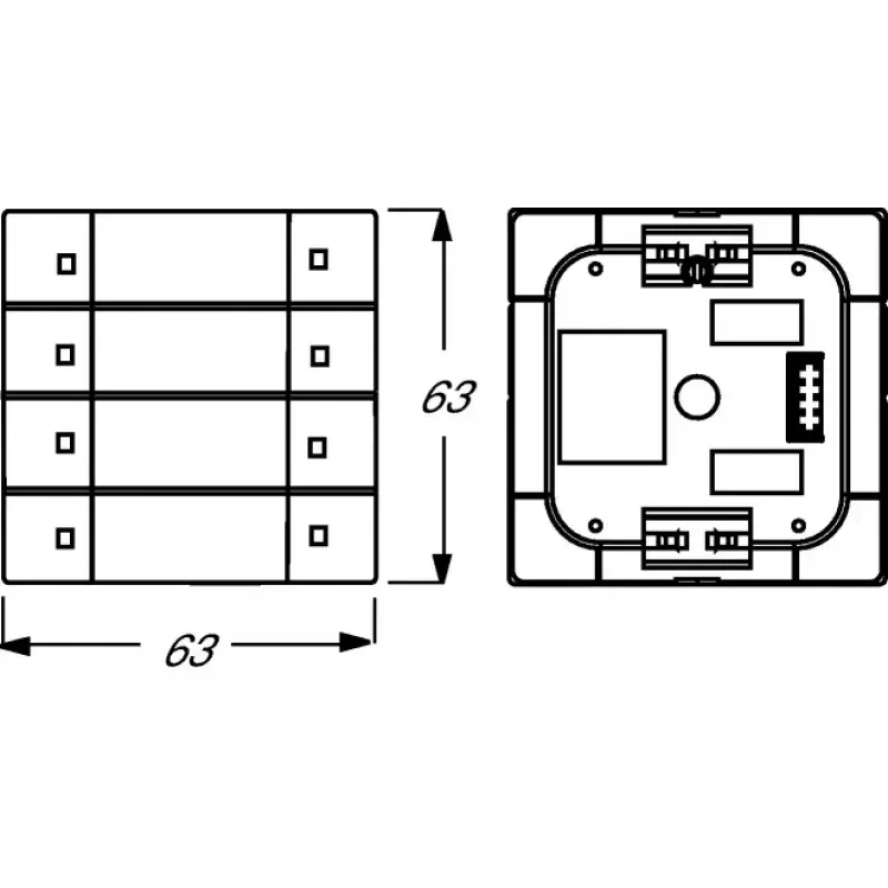Busch-Jaeger 6127/01-84 KNX Tastsensor, 4-fach, Studioweiß