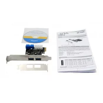 EXSYS EX-11049 Interner USB 3.2 Gen 1 PCIe-Adapter Schwarz Silber