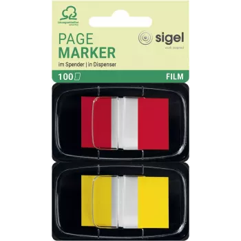 Lesezeichen Sigel HN496 Flexibel Rot Gelb 100 Stück