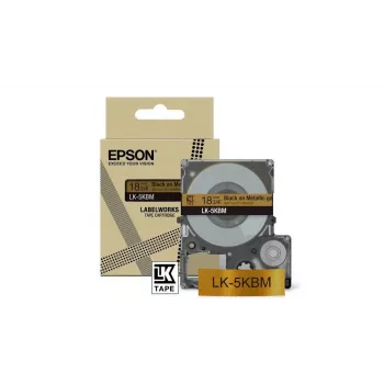 Label Tape Epson LK-5SBM Schwarz Silber Thermotransfer 1,8 cm