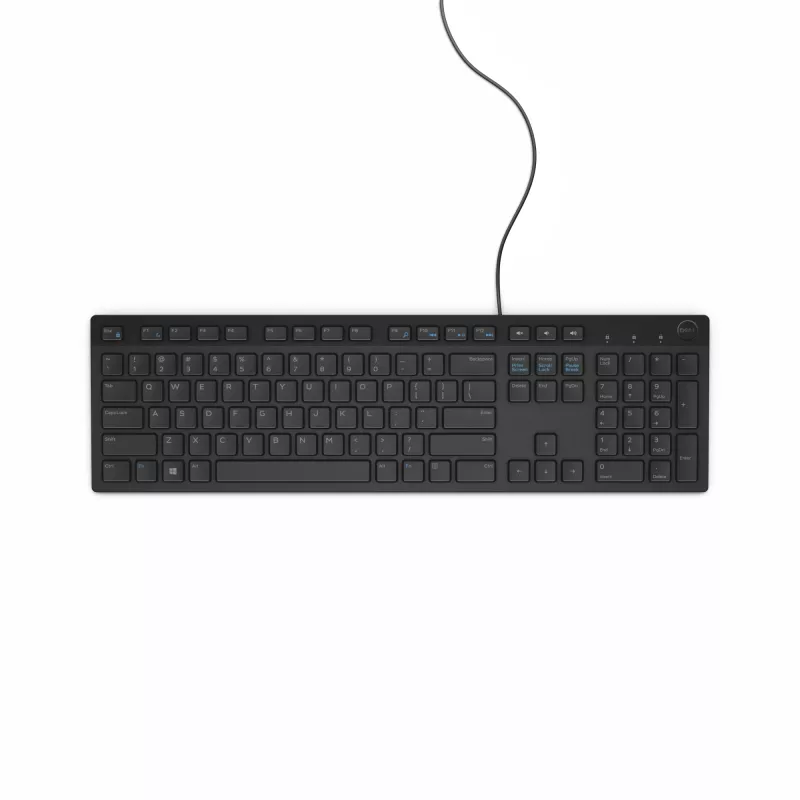 DELL Kabelgebundene Tastatur – KB216 – UK (QWERTY) – Schwarz – (RTL BOX)