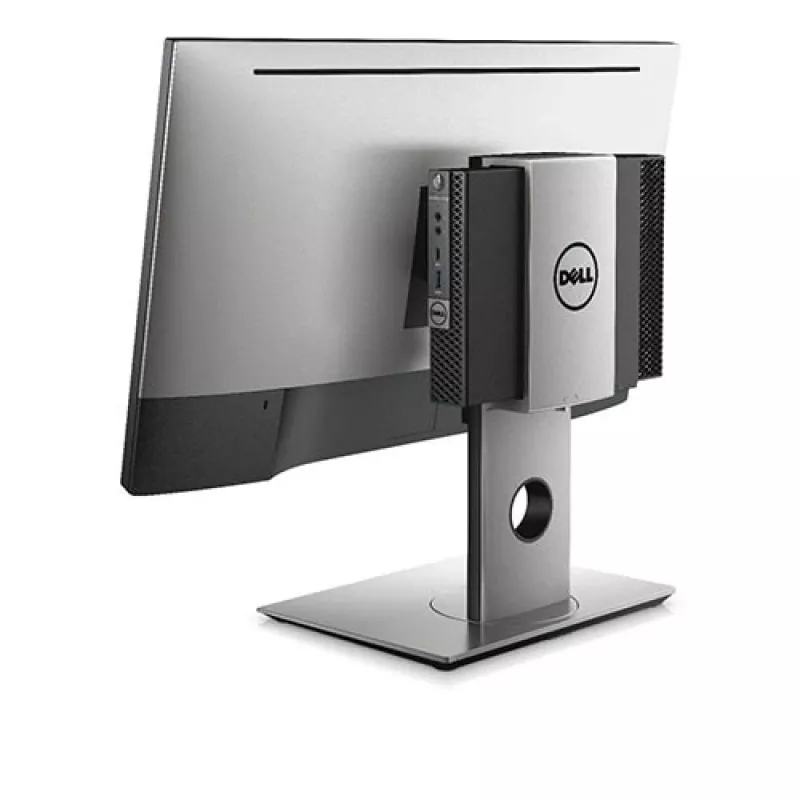 Dell MFS18 Micro Form Factor All-in-One-Ständer, 19-27 Zoll, höhenverstellbar, Schwarz/Silber
