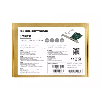 Conceptronic EMRICK 2-Port USB 3.2 Gen 2 Type-C PCIe-Karte