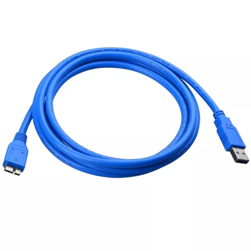 Techly USB 3.0 Superspeed Kabel A / Micro B 2m Blau ICOC MUSB3-A-020