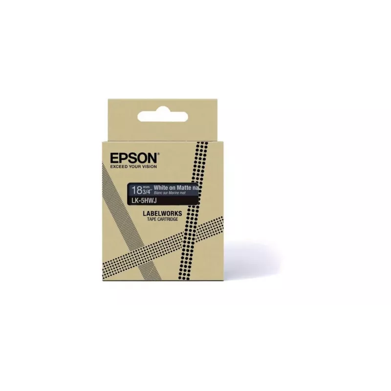 Label Tape Epson LK-5HWJ Navy White Thermal Transfer 1,8 cm