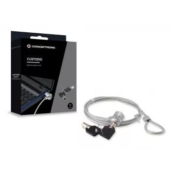 Conceptronic CNBSLOCK15 Kabelschloss Silber 1,5 m