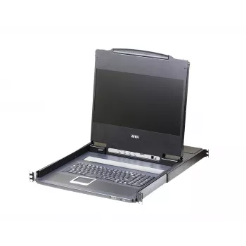 ATEN CL1000N CH 19-Zoll Single-Rail-LCD-Konsole, 1U, Swiss Layout, PS/2/USB
