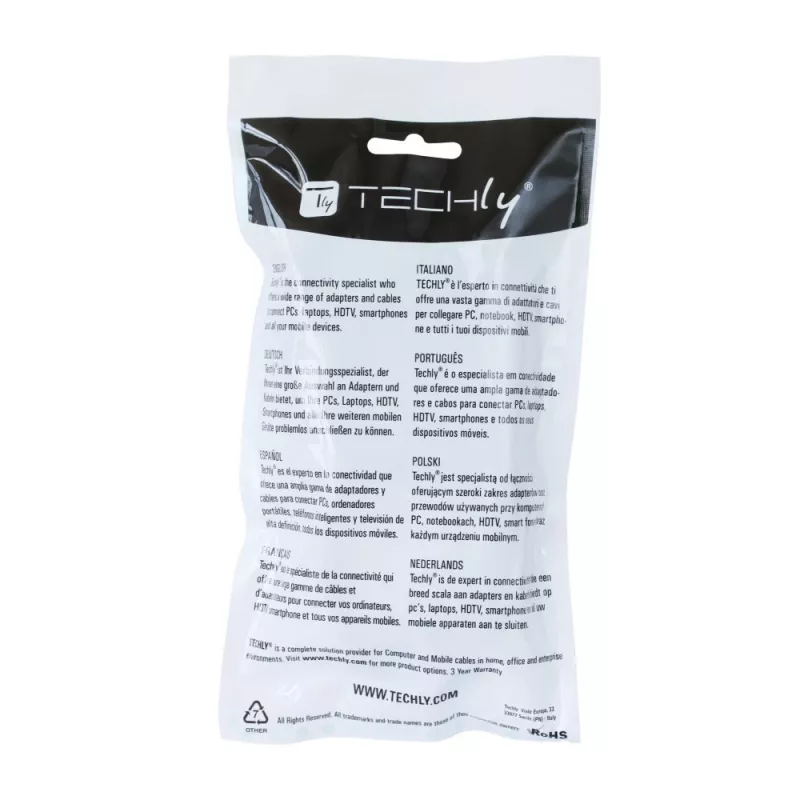 Techly 1m High Speed HDMI-Kabel mit Ethernet A/A M/M Schwarz ICOC HDMI-4-010
