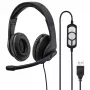 Hama HS-USB300 PC Office Headset, kabelgebunden, USB, schwarz
