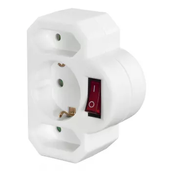 Hama 00223217 Netzstecker-Adapter Weiß