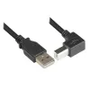 Techly USB 2.0 Kabel A-Stecker / B-Stecker Abgewinkelt 3m ICOC U-AB-30-ANG