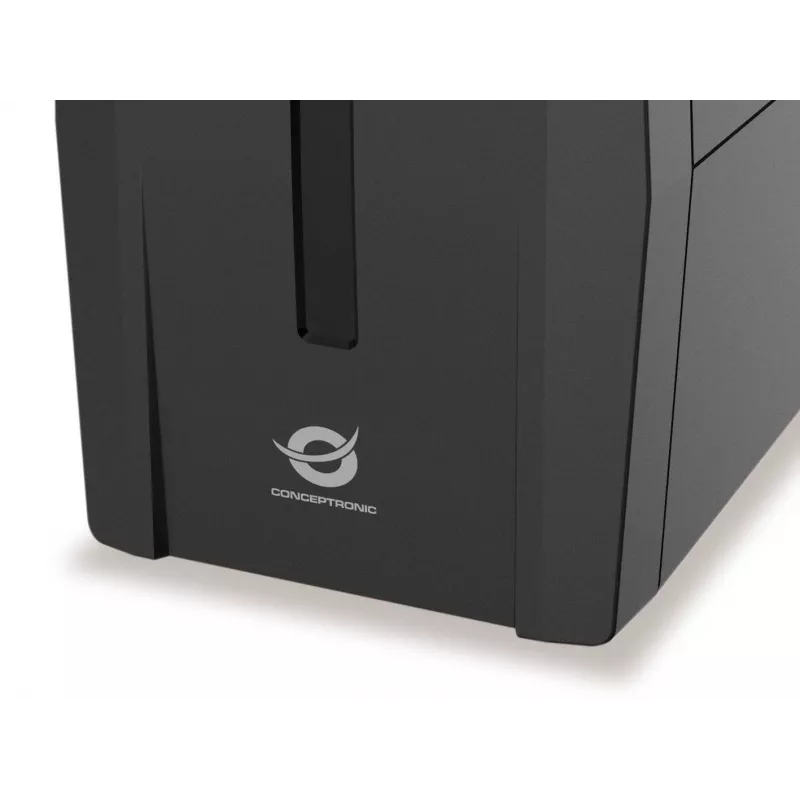 Conceptronic ZEUS02G 850VA 480W USV, 2 UK-Steckdosen, HID-USB, RJ45 Ein/Aus, AVR