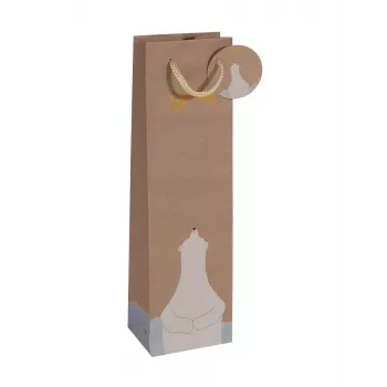Geschenkverpackungsbeutel Sigel GT051 Braun 100x80x350 mm