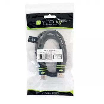 Techly 5m High Speed HDMI-Kabel mit Ethernet A/A M/M Schwarz ICOC HDMI-4-050