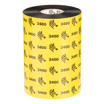 Zebra 3400 Wachs-Harz-Thermotransferfolie 450 m Schwarz