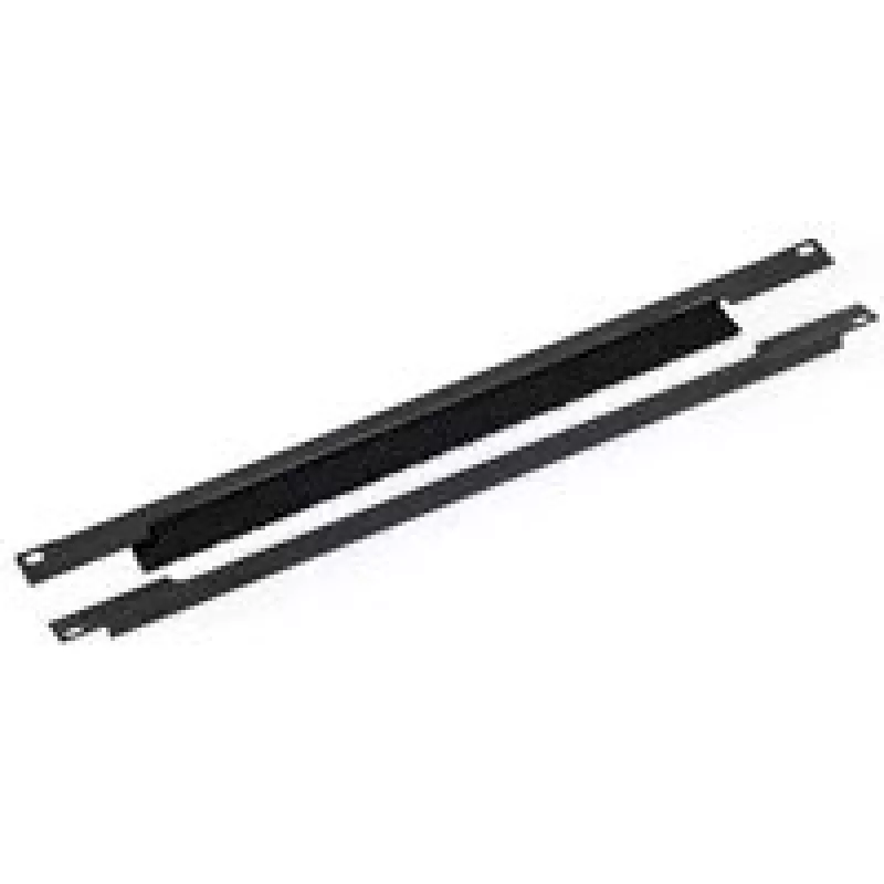 Triton RAB-ZP-X03-A3 Kabeldurchführungsplatte mit Bürste, 19 Zoll, 1HE, horizontal geteilt, schwarz