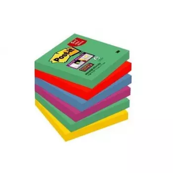 3M Post-it Super Sticky Notes 6546SA, 76 x 76 mm, Limettengrün, 6 Blöcke x 90 Blatt