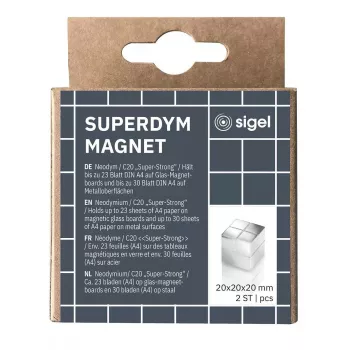 Bastelmagnet-Würfel Sigel BA706 Neodym Silber 20 mm