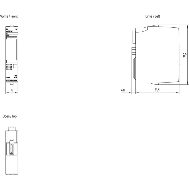 Siemens SIMATIC ET 200SP 6ES7131-6BF01-0AA0 Digitaleingabemodul, DI 8x24VDC Basic