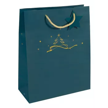 Geschenkverpackungsbeutel Sigel GT034 Blau 260x120x330 mm