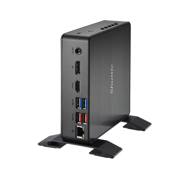 Shuttle Nano PC NC4010BAV2, Intel Celeron 7305, 8GB DDR4, 128GB M.2, 1x HDMI, 1x DP, 7x USB, 1x LAN, inkl. VESA und Standfuß