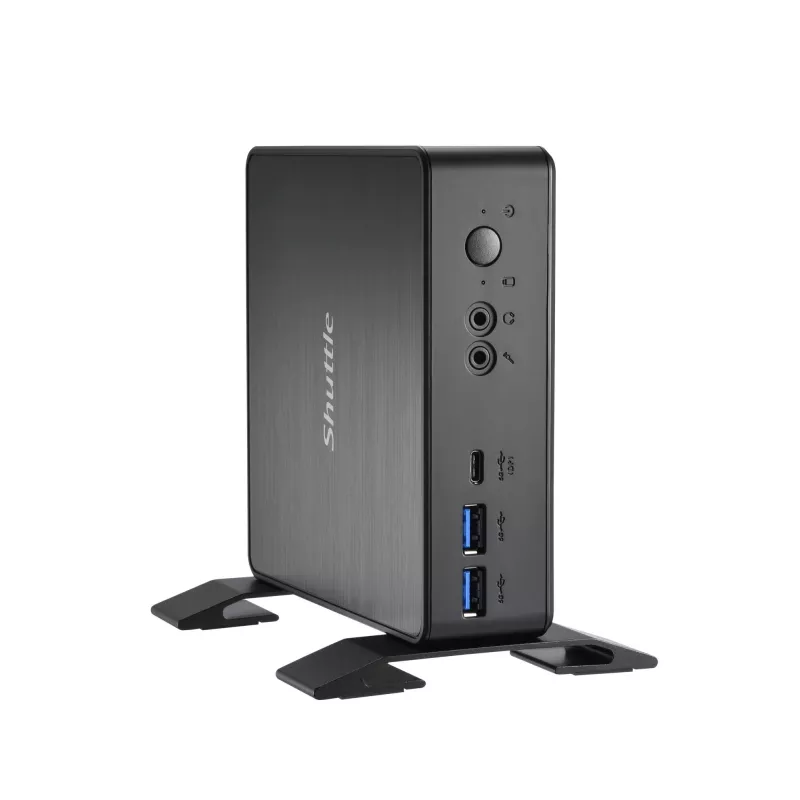 Shuttle Nano PC NC4010BAV2, Intel Celeron 7305, 8GB DDR4, 128GB M.2, 1x HDMI, 1x DP, 7x USB, 1x LAN, inkl. VESA und Standfuß