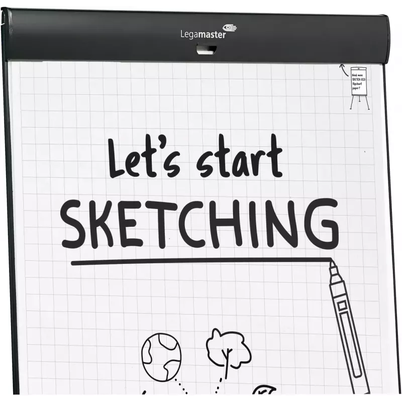 Legamaster SKETCH PRO Flipchart-Stativ Stahl 680mm Breite 1050mm Höhe