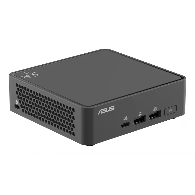 Mini PC Barebone ASUS NUC 15 Pro Schwarz — Intel Core Ultra 5, DDR5 bis zu 96 GB, M.2 SSD, Wi‑Fi 7, Bluetooth 5.4, 1x RJ‑45, 120W Netzteil