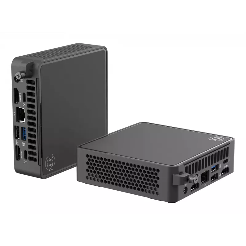 Mini PC Barebone ASUS NUC 15 Pro Schwarz — Intel Core Ultra 5, DDR5 bis zu 96 GB, M.2 SSD, Wi‑Fi 7, Bluetooth 5.4, 1x RJ‑45, 120W Netzteil