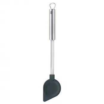 WMF 1873056030 Kochlöffel Silikon, Edelstahl Schwarz, Edelstahl 1 Stück