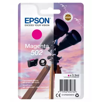 Epson Einzelpackung Magenta 502 Tinte, Standardkapazität, Magenta, Pigmenttinte, 3,3 ml, 1 Stk., 165 Seiten