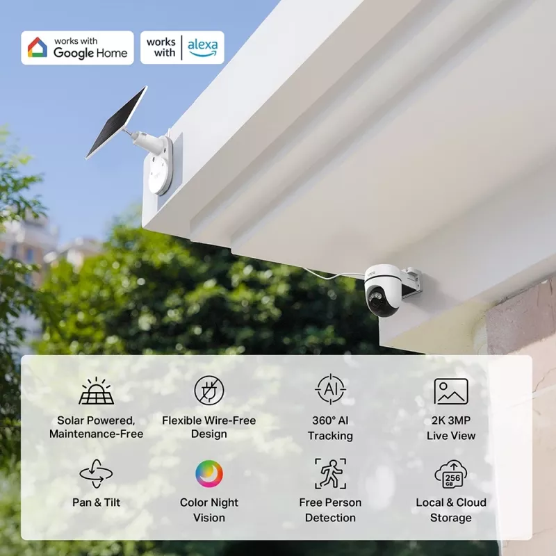 TP-Link Tapo Solar-Powered Pan/Tilt Security Camera Kit