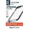 Cellularline Tetra Force Strong Guard – iPhone 16e Ultraelastische, stoßfeste Schutzhülle mit integrierter antibakterieller Microban®-Technologie