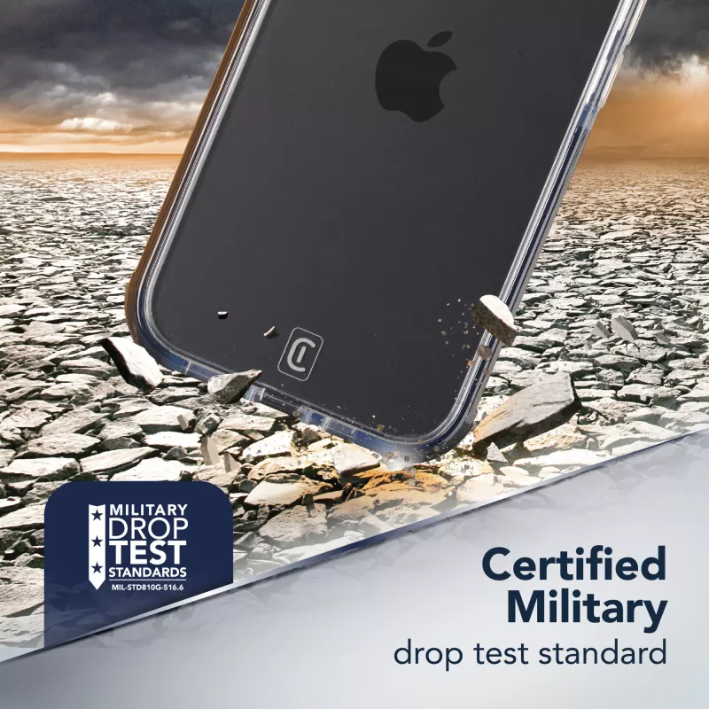 Cellularline Tetra Force Strong Guard – iPhone 16e Ultraelastische, stoßfeste Schutzhülle mit integrierter antibakterieller Microban®-Technologie