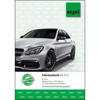 Sigel FA513 Fahrtenbuch (Auto), A5, 32 Blatt