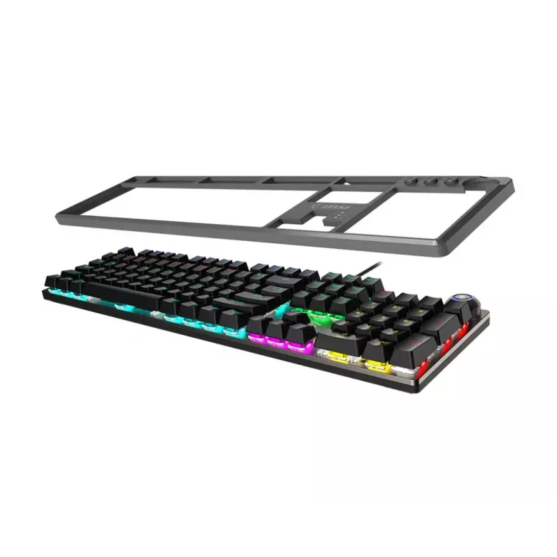 Gaming-Tastatur MSI FORGE GK310 RED DE Mechanisch USB QWERTY Schwarz