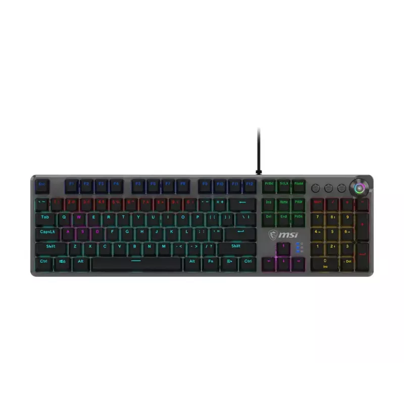 Gaming-Tastatur MSI FORGE GK310 RED DE Mechanisch USB QWERTY Schwarz