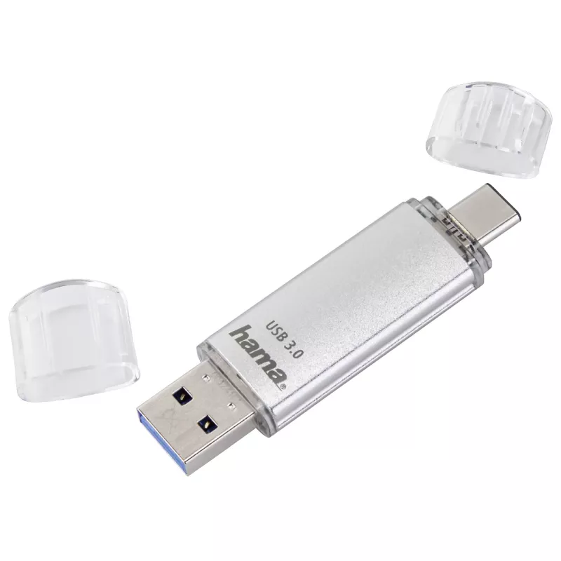 Hama C-Laeta USB-Stick 128 GB USB Typ-A / USB Typ-C 3.2 Gen 1 (3.1 Gen 1) Silber