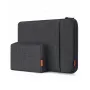 Inateck LB01006/S1 Laptoptasche mit Zubehörtasche, 14 Zoll, Schwarz/Grau
