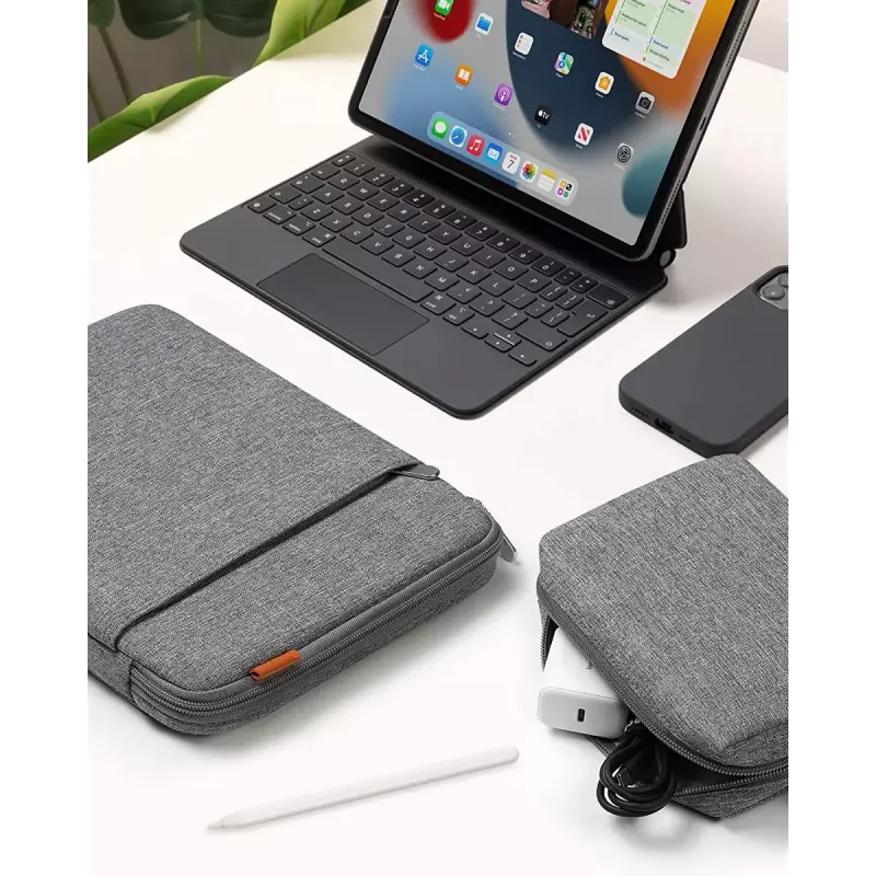 Inateck LB01006/S1 Laptoptasche mit Zubehörtasche, 13,3 Zoll, Grau