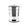 Tefal Convenient Series Deluxe VC502D Dampfgarer 3 Körbe Arbeitsplatte 900 W Edelstahl, Weiß