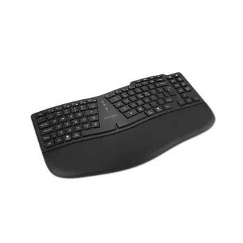 Kensington Pro Fit Ergo KB675 EQ TKL Wiederaufladbare Tastatur, Tenkeyless (80 - 87%), Kabellos, Bluetooth, Membran, QWERTY, Schwarz