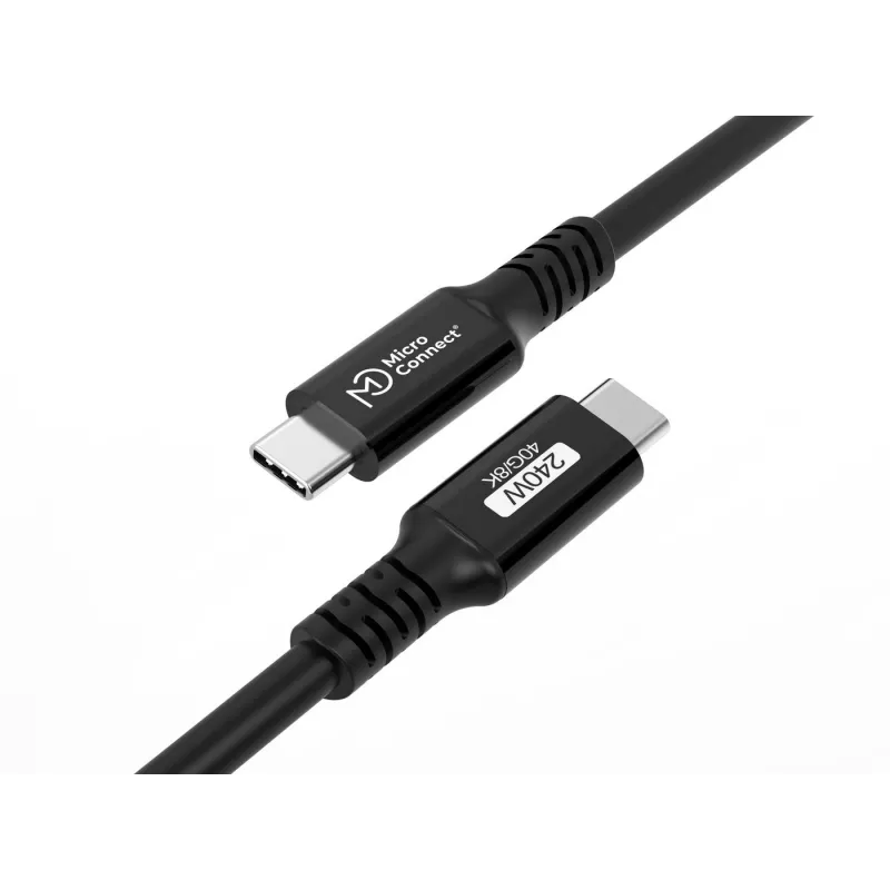 Microconnect USB4CC015-240W USB-Kabel USB4 Gen 3x2 0,15 m USB C Schwarz